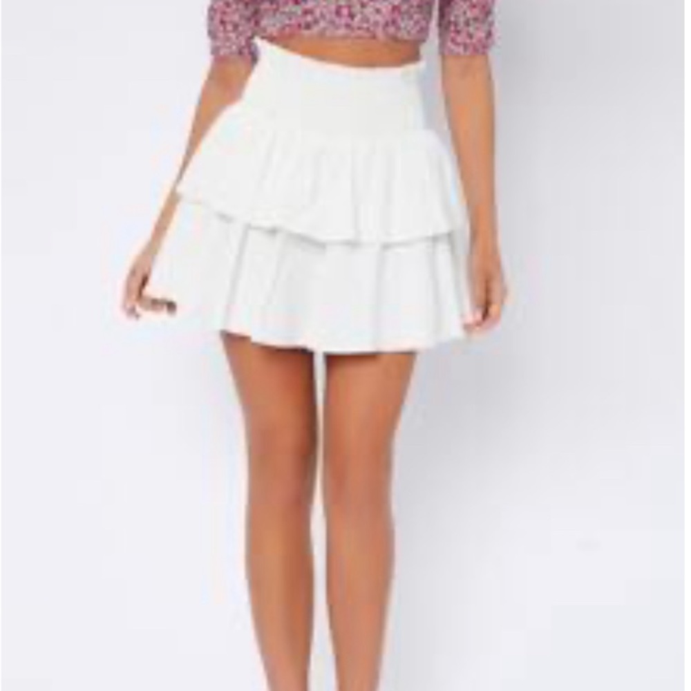 white ruffle skirt